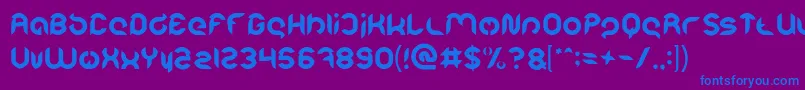 Intan Putri Pratiwi Font – Blue Fonts on Purple Background