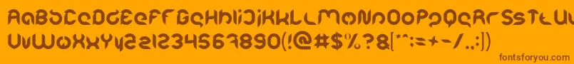 Intan Putri Pratiwi Font – Brown Fonts on Orange Background
