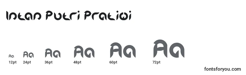 Размеры шрифта Intan Putri Pratiwi