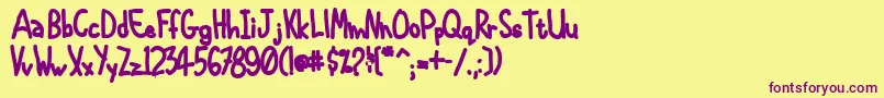 INTEC    Font – Purple Fonts on Yellow Background
