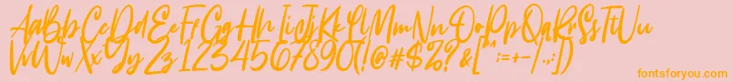 Intensity Font – Orange Fonts on Pink Background