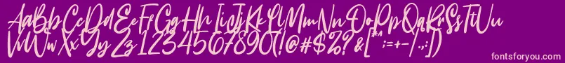 Intensity Font – Pink Fonts on Purple Background