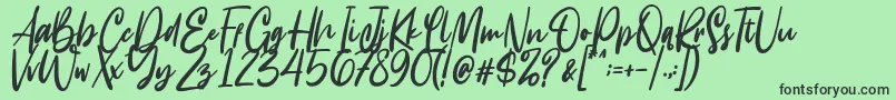 Intensity Font – Black Fonts on Green Background