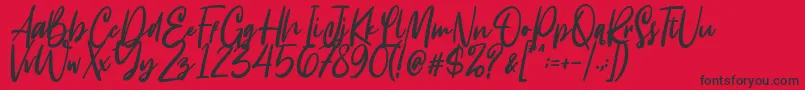 Intensity Font – Black Fonts on Red Background