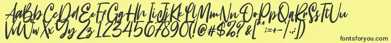 Intensity Font – Black Fonts on Yellow Background