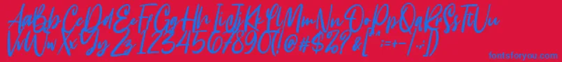 Intensity Font – Blue Fonts on Red Background