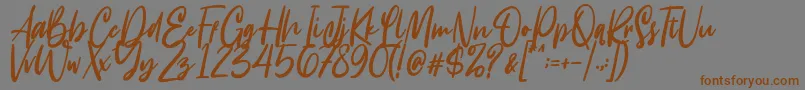 Intensity-Schriftart – Braune Schriften auf grauem Hintergrund