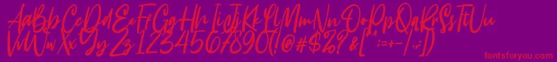 Intensity Font – Red Fonts on Purple Background