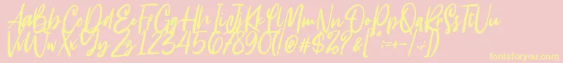 Intensity Font – Yellow Fonts on Pink Background