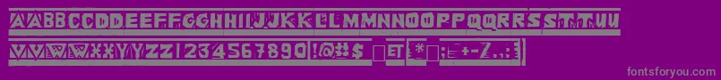 Linol Font – Gray Fonts on Purple Background