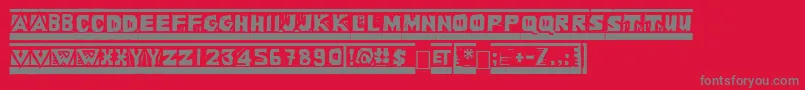 Linol Font – Gray Fonts on Red Background