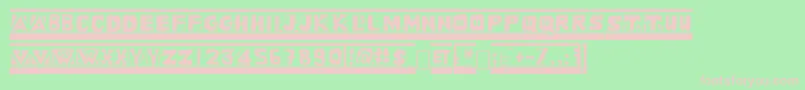 Linol Font – Pink Fonts on Green Background