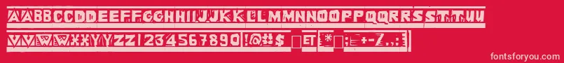 Linol Font – Pink Fonts on Red Background