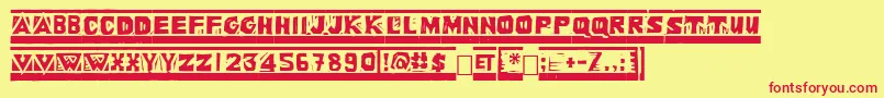 Linol Font – Red Fonts on Yellow Background