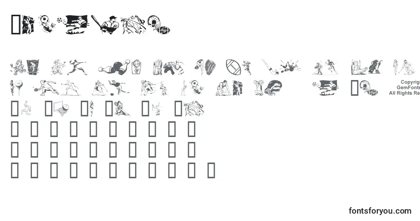 Шрифт Sportzs – алфавит, цифры, специальные символы