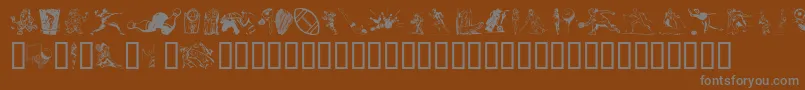 Sportzs Font – Gray Fonts on Brown Background