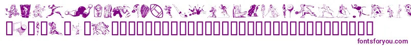 Sportzs-Schriftart – Violette Schriften auf weißem Hintergrund