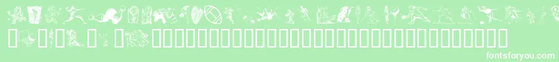 フォントSportzs – 緑の背景に白い文字