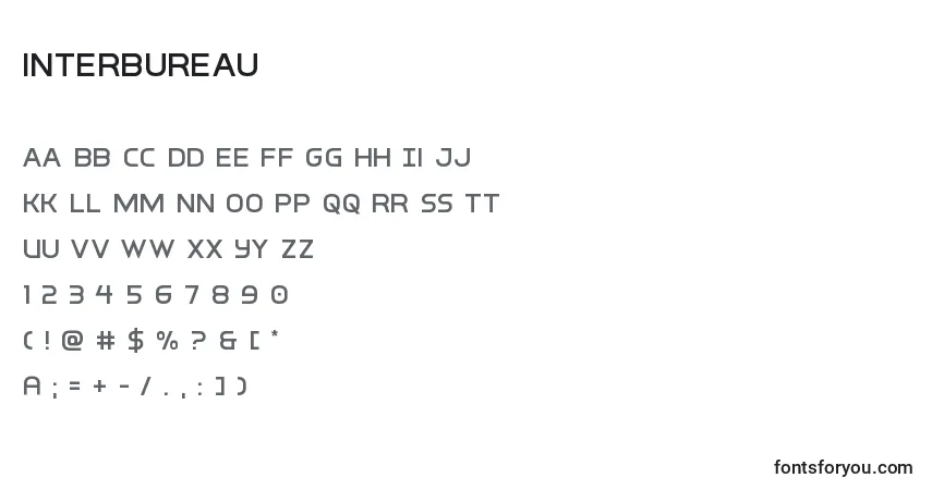 Fuente Interbureau - alfabeto, números, caracteres especiales