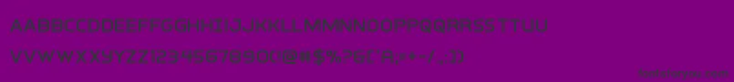 interbureau-Schriftart – Schwarze Schriften auf violettem Hintergrund