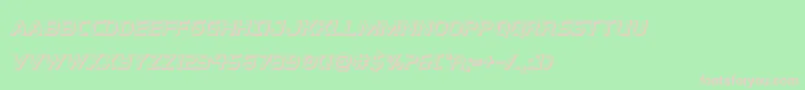 interbureau3dital Font – Pink Fonts on Green Background