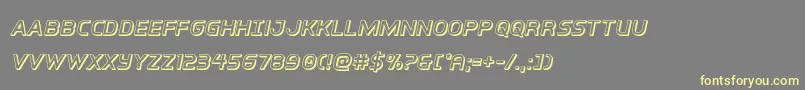interbureau3dital Font – Yellow Fonts on Gray Background