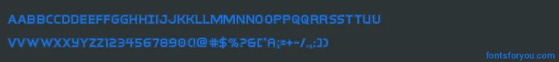 interbureauacad Font – Blue Fonts on Black Background