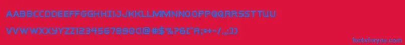 interbureauacad Font – Blue Fonts on Red Background