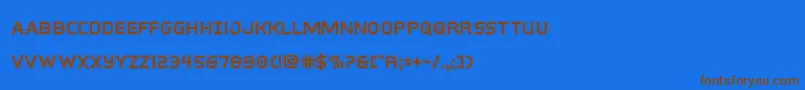 interbureauacad Font – Brown Fonts on Blue Background