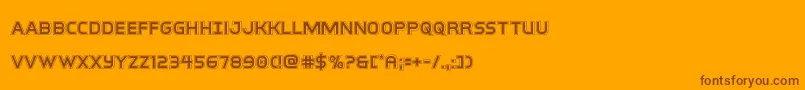 interbureauacad Font – Brown Fonts on Orange Background