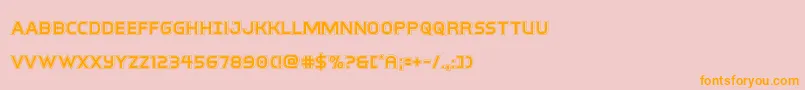 interbureauacad Font – Orange Fonts on Pink Background