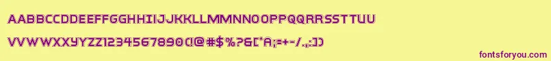 interbureauacad Font – Purple Fonts on Yellow Background
