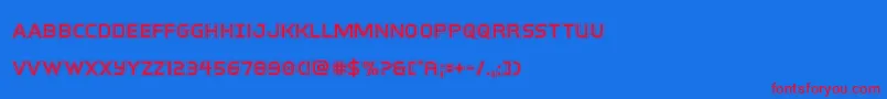 interbureauacad Font – Red Fonts on Blue Background