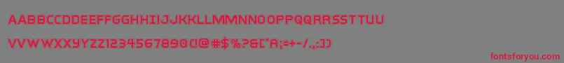 interbureauacad Font – Red Fonts on Gray Background