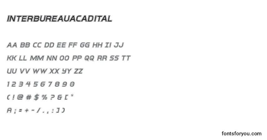 Interbureauacadital Font – alphabet, numbers, special characters