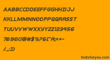 interbureauacadital font – Black Fonts On Orange Background
