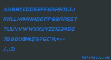interbureauacadital font – Blue Fonts On Black Background