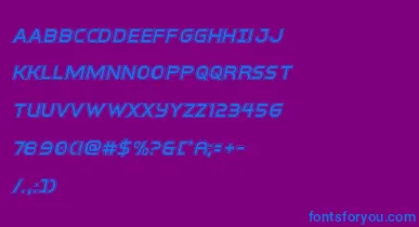 interbureauacadital font – Blue Fonts On Purple Background