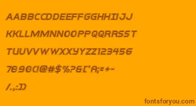 interbureauacadital font – Brown Fonts On Orange Background