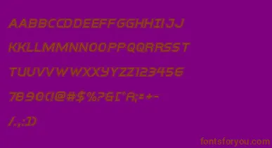 interbureauacadital font – Brown Fonts On Purple Background