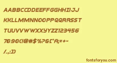 interbureauacadital font – Brown Fonts On Yellow Background