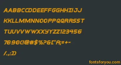 interbureauacadital font – Orange Fonts On Black Background