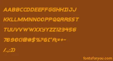 interbureauacadital font – Orange Fonts On Brown Background