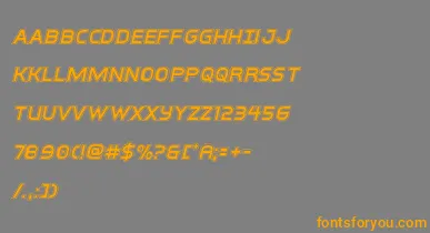 interbureauacadital font – Orange Fonts On Gray Background
