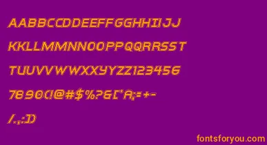 interbureauacadital font – Orange Fonts On Purple Background