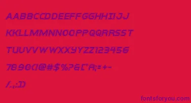 interbureauacadital font – Purple Fonts On Red Background