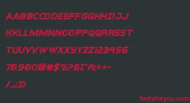 interbureauacadital font – Red Fonts On Black Background