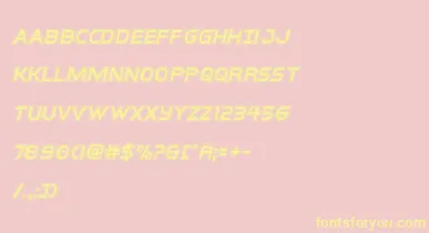 interbureauacadital font – Yellow Fonts On Pink Background