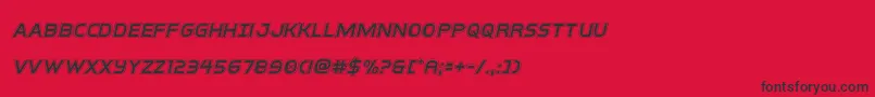 interbureauacadital Font – Black Fonts on Red Background