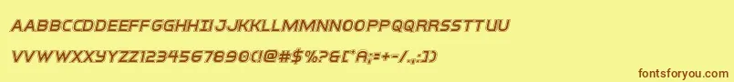 interbureauacadital Font – Brown Fonts on Yellow Background